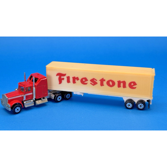 Vintage 82 Road Champs Kentworth HO 1/87 Diecast FIRESTONE Semi Truck Trailer - Picture 4 of 16